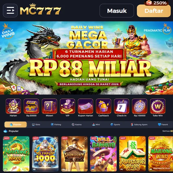 MC777 Bonus Member Baru 100%